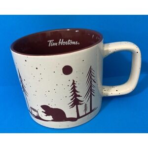 Tim Hortons Limited Edition Beaver Mug – Speckled Ceramic Coffee Cup – Canadian